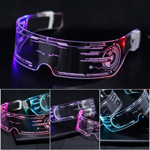 LED Luminous Glasses LED Glasses EL Wire Neon Light Up Visor Eyeglasses Bar Party EyeWare For Halloween Christmas Parties - DreamWeaversStore