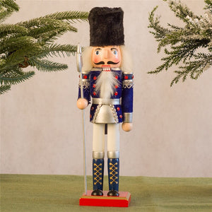 European-style cloth-covered nutcracker soldier puppet Christmas 30CM Christmas wine cabinet set-up decorations abc223 - DreamWeaversStore