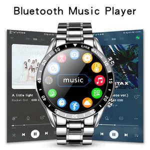 LIGE 2021 Full Circle Touch Screen Steel Band Luxury Bluetooth Call Men Smart Watch Waterproof Sport Activity Fitness Watch+Box - DreamWeaversStore