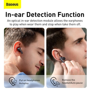 Baseus Official S2 TWS ANC True Wireless Earphones Active Noise Cancelling Bluetooth Headphone, Support Wireless Charging - DreamWeaversStore