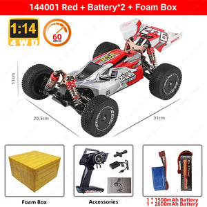 WLtoys 144001 RC Car 1:14 A959B Racing RC High Speed Car 60km/h 4WD A959 Off-Road Drift Electric Remote Control Toy for Children - DreamWeaversStore