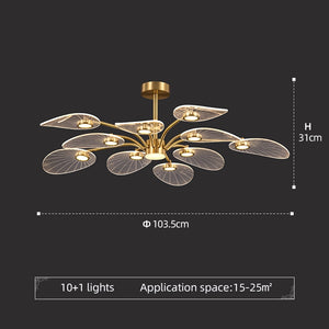 Modern Luxury Chandelier LED three colors dimming Living Room Dining Room Hotel Bedroom Home Indoor Lighting - DreamWeaversStore