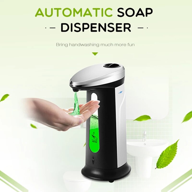 UOSU Touchless Liquid Soap Dispenser Smart Sensor Hands-Free Automatic Soap Dispenser Pump For Bathroom Kitchen 400ML - DreamWeaversStore