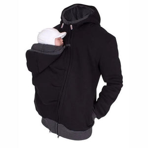 Winter Maternity Clothes Fashion Daddy Baby Carrier Jacket Kangaroo Warm Maternity Hoodies Men Outerwear Coat For Pregnant Woman - DreamWeaversStore