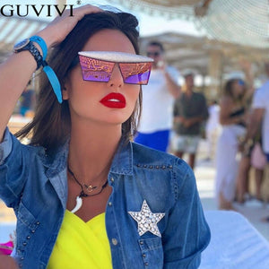 Vintage Square Sunglasses Women Luxury Brand Steampunk Diamond Sunglasses Men 2020 Retro Punk Glasses Flat Top Eyewear UV400 - DreamWeaversStore