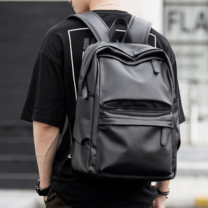 Luxury Brand Men Backpack Leather School Backpack Bag Fashion Waterproof Travel Bag Casual Leather Book bag Male Boy Mochila - DreamWeaversStore