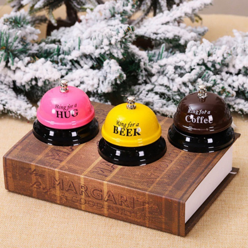 Desk Kitchen Hotel Counter Reception 75x60mm Christmas Craft Cat Bell Restaurant Bar Ringer Call Bell Service Ring - DreamWeaversStore