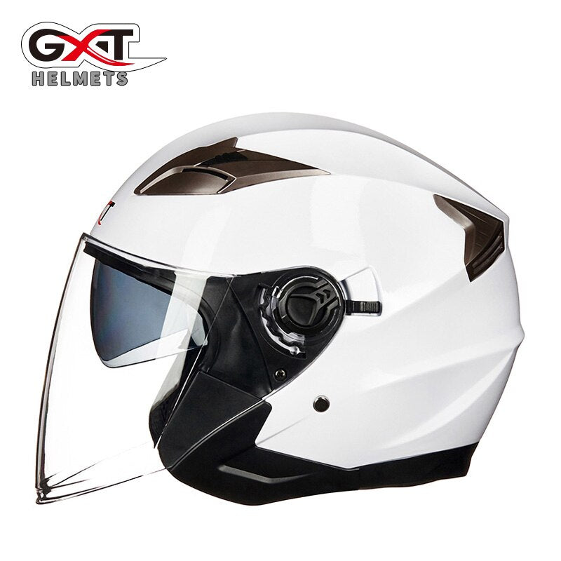 New GXT dual lens motorcycle helmet open face motorcycle helmet electric safety helmet women&#39;s summer unisex  motorcycle helmet - DreamWeaversStore