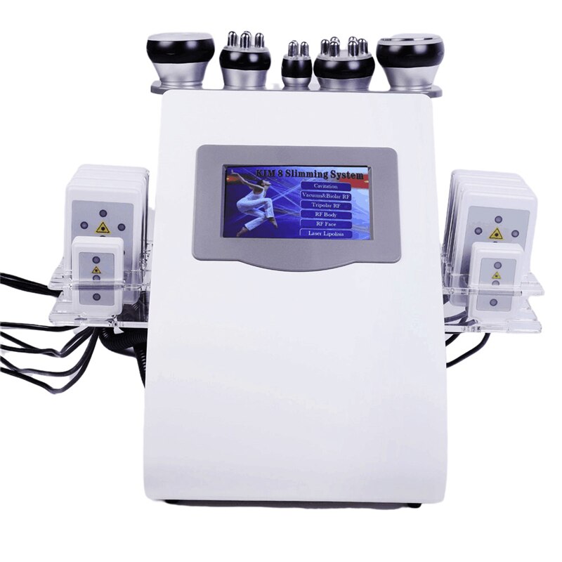 6 in 1 Cavitation Machine Body Shaping Devices 8 Laser Pads Radio Frequency RF 40K Cavi Vacuum Lipo Fat Burning Wrinkle Removal - DreamWeaversStore