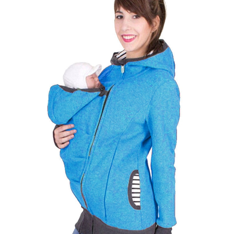 Winter Maternity Clothes Fashion Daddy Baby Carrier Jacket Kangaroo Warm Maternity Hoodies Men Outerwear Coat For Pregnant Woman - DreamWeaversStore