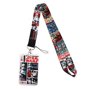 LT117 Star wars Yoda Baby Alien Lanyard Credit ID Badge Holder Key Rings Bag Student woman Travel Bank Card Cover Keychain Gifts - DreamWeaversStore