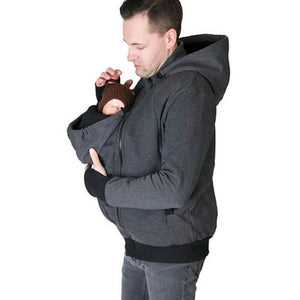 Winter Maternity Clothes Fashion Daddy Baby Carrier Jacket Kangaroo Warm Maternity Hoodies Men Outerwear Coat For Pregnant Woman - DreamWeaversStore