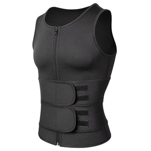 Neoprene Men's Shapers Sweat Vest for Men Waist Trainer Vest Adjustable Workout Body Shaper with Double Zipper for Sauna Suit - DreamWeaversStore