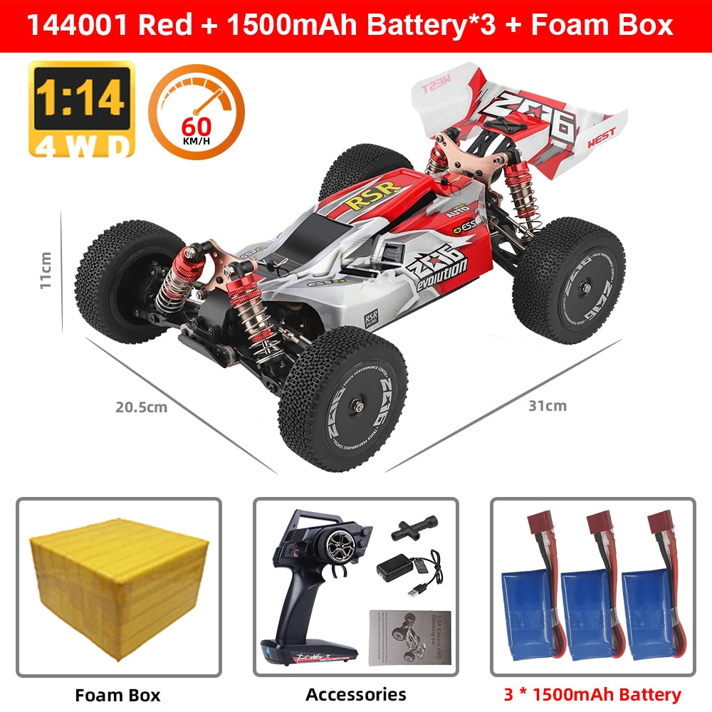 WLtoys 144001 RC Car 1:14 A959B Racing RC High Speed Car 60km/h 4WD A959 Off-Road Drift Electric Remote Control Toy for Children - DreamWeaversStore