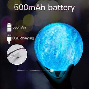 Moon Lamp Kids Night Light Galaxy Lamp 16 Colors LED 3D Star Moon Light Change Touch And Remote Control Galaxy Light For Gifts - DreamWeaversStore