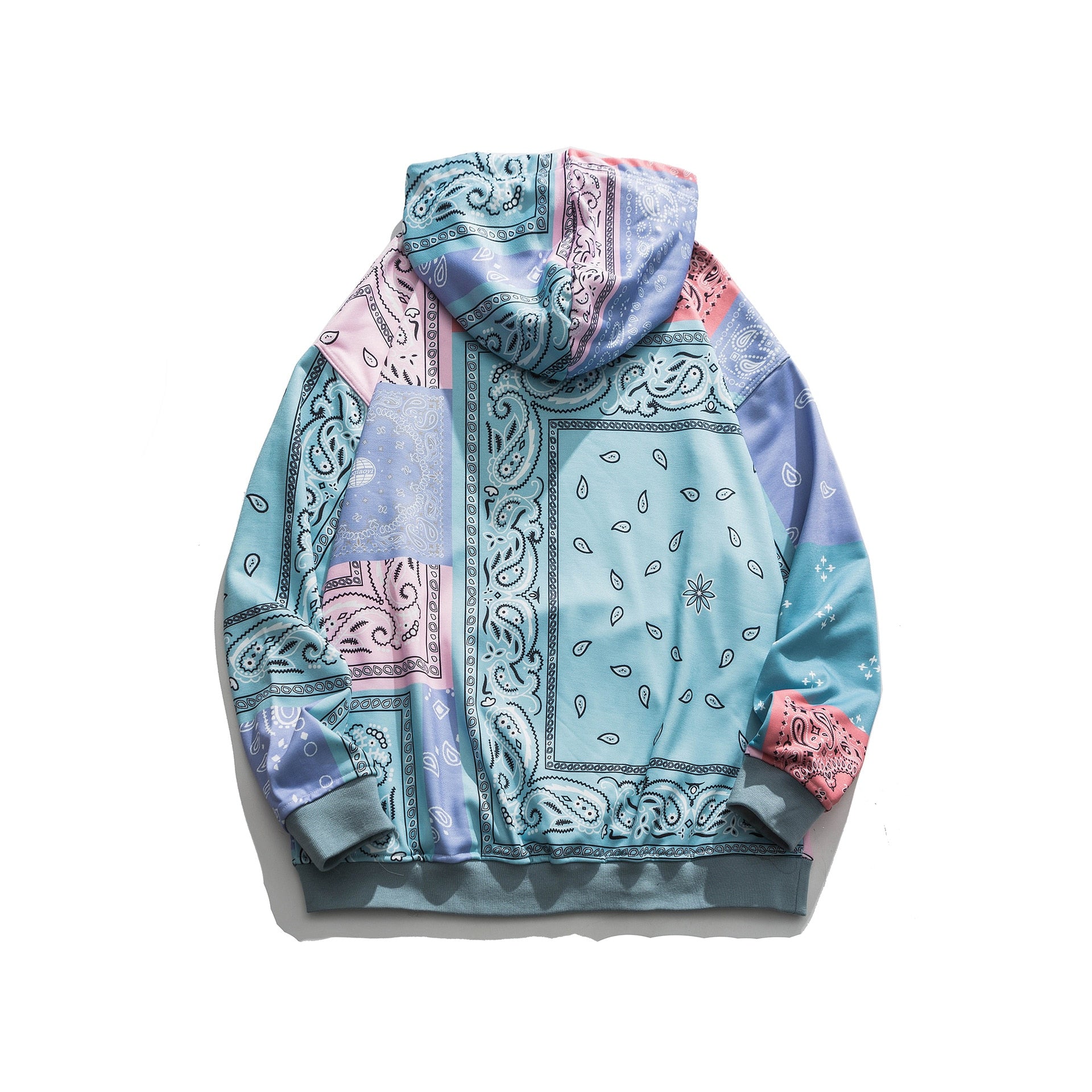 Bandana Patchwork Hoodies Sweatshirts Streetwear 2020 Autumn Mens Hip Hop Casual Hooded Pullover Hoodie Harajuku Tops WY086 - DreamWeaversStore