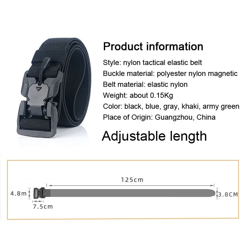 MEDYLA Official Genuine Tactical Belt Quick Release Magnetic Buckle Military Belt Soft Real Nylon Sports Accessories MN057 - DreamWeaversStore