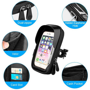 Waterproof Bicycle Motorcycle Phone Holder Bike Phone Touch Screen Bag 6.4inch Bicycle Handlebar Holder for iPhone 12Pro Samsung - DreamWeaversStore