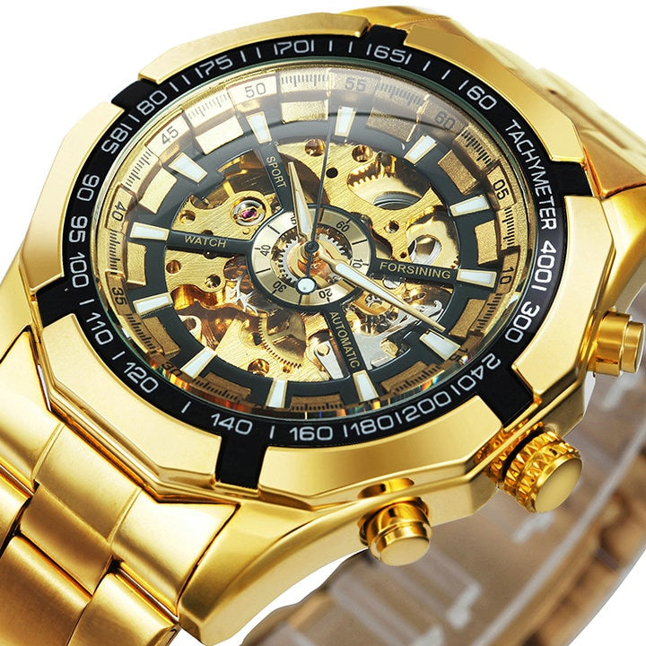 Winner Watch Men Skeleton Automatic Mechanical Watch Gold Skeleton Vintage Man Watch Mens Watches Top Brand Luxury часы мужские - DreamWeaversStore