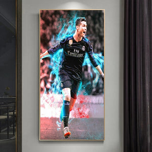 Soccer Abstract Player Posters Sports Star Print Paintings Modern Soccer Wall Art Pictures For Living Room Decor - DreamWeaversStore