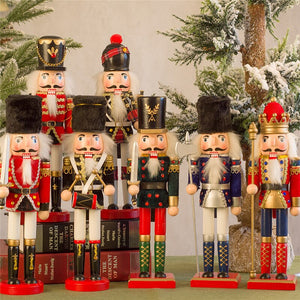 European-style cloth-covered nutcracker soldier puppet Christmas 30CM Christmas wine cabinet set-up decorations abc223 - DreamWeaversStore