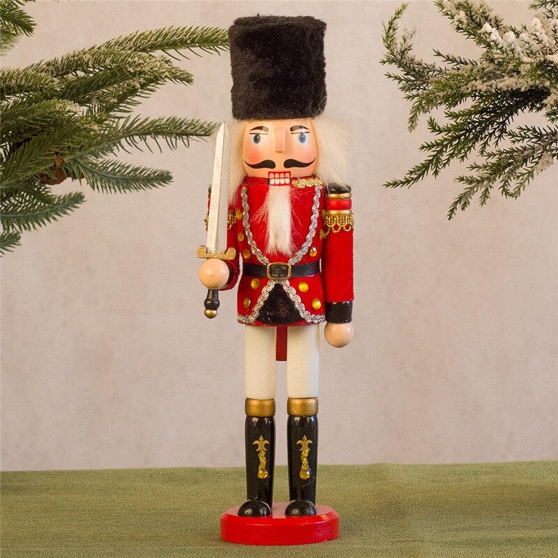 European-style cloth-covered nutcracker soldier puppet Christmas 30CM Christmas wine cabinet set-up decorations abc223 - DreamWeaversStore