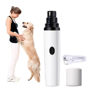 Electric Dog Nail Clippers for Dog Nail Grinders Rechargeable USB Charging Pet Quiet Cat Paws Nail Grooming Trimmer Tools - DreamWeaversStore