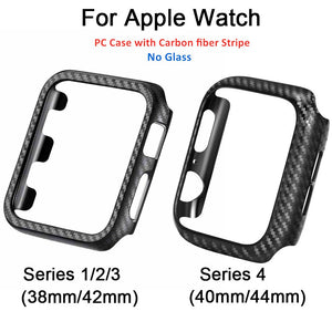 Duoteng Carbon Fiber PC Case For apple watch 5 4 3 2 1 40/44/42/38mm Plastic Cover for iwatch series 5/4/3/2/1 Protective Bumper - DreamWeaversStore