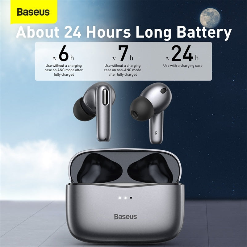 Baseus Official S2 TWS ANC True Wireless Earphones Active Noise Cancelling Bluetooth Headphone, Support Wireless Charging - DreamWeaversStore