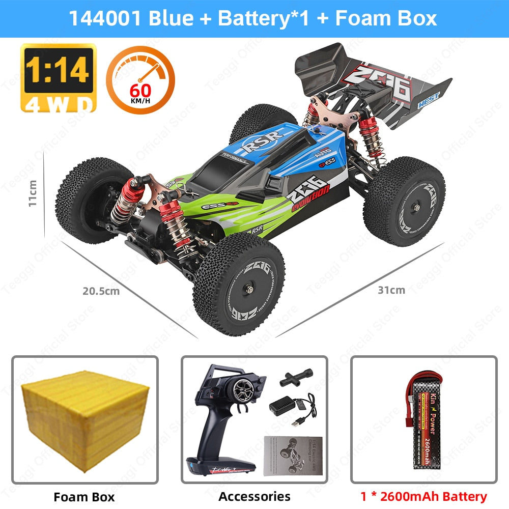 WLtoys 144001 RC Car 1:14 A959B Racing RC High Speed Car 60km/h 4WD A959 Off-Road Drift Electric Remote Control Toy for Children - DreamWeaversStore