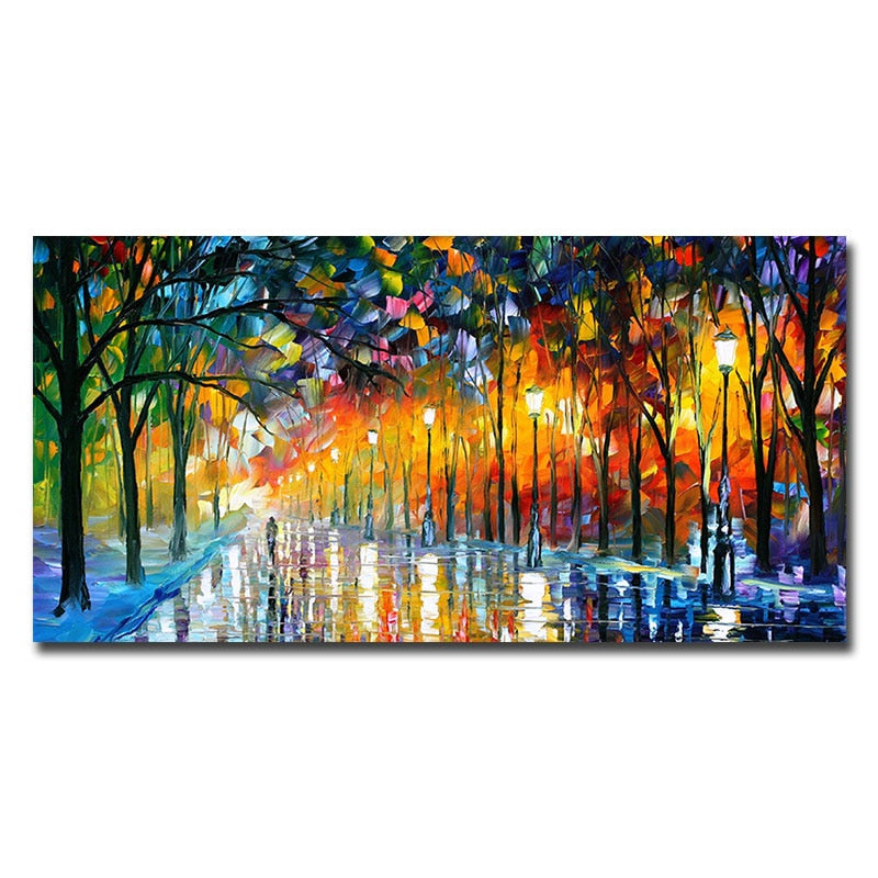 Modern Abstract Walking Down The Street Oil Painting  Print On Canvas Nordic Poster Wall Art Picture For Living Room Home Decor - DreamWeaversStore
