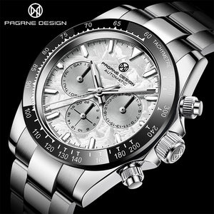 PAGRNE DESIGN Automatic Men's Watches 40mm Ceramic Bezel Mechanical Watches Top Brand Stainless Steel Sports Waterproof Clock - DreamWeaversStore