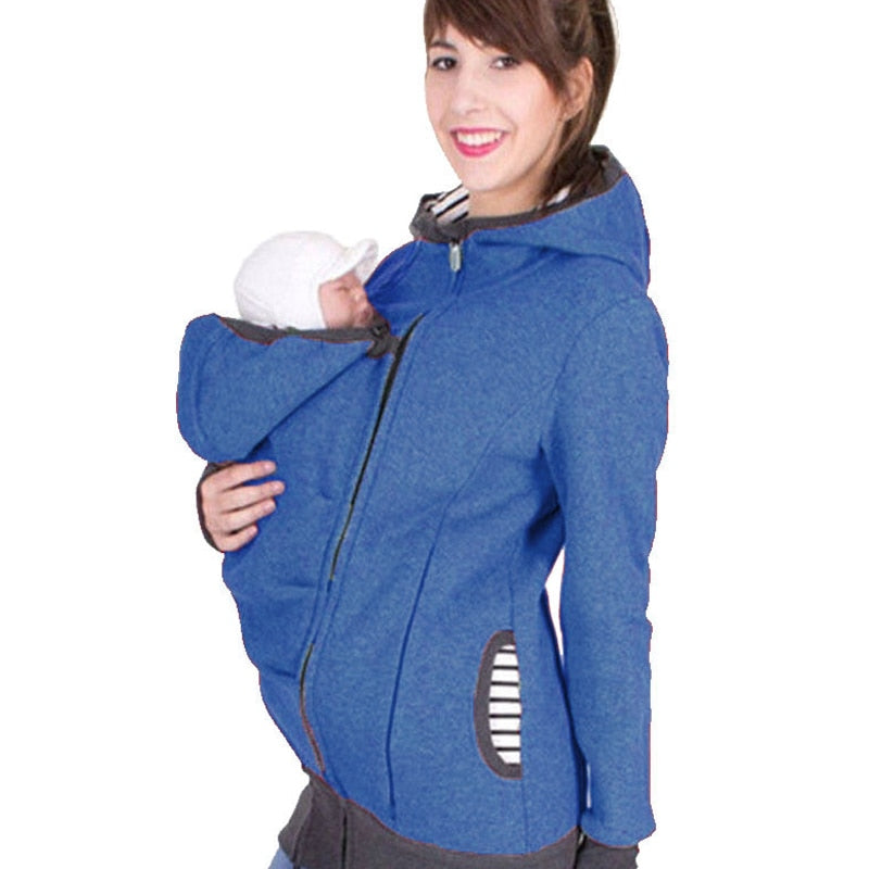 Winter Maternity Clothes Fashion Daddy Baby Carrier Jacket Kangaroo Warm Maternity Hoodies Men Outerwear Coat For Pregnant Woman - DreamWeaversStore