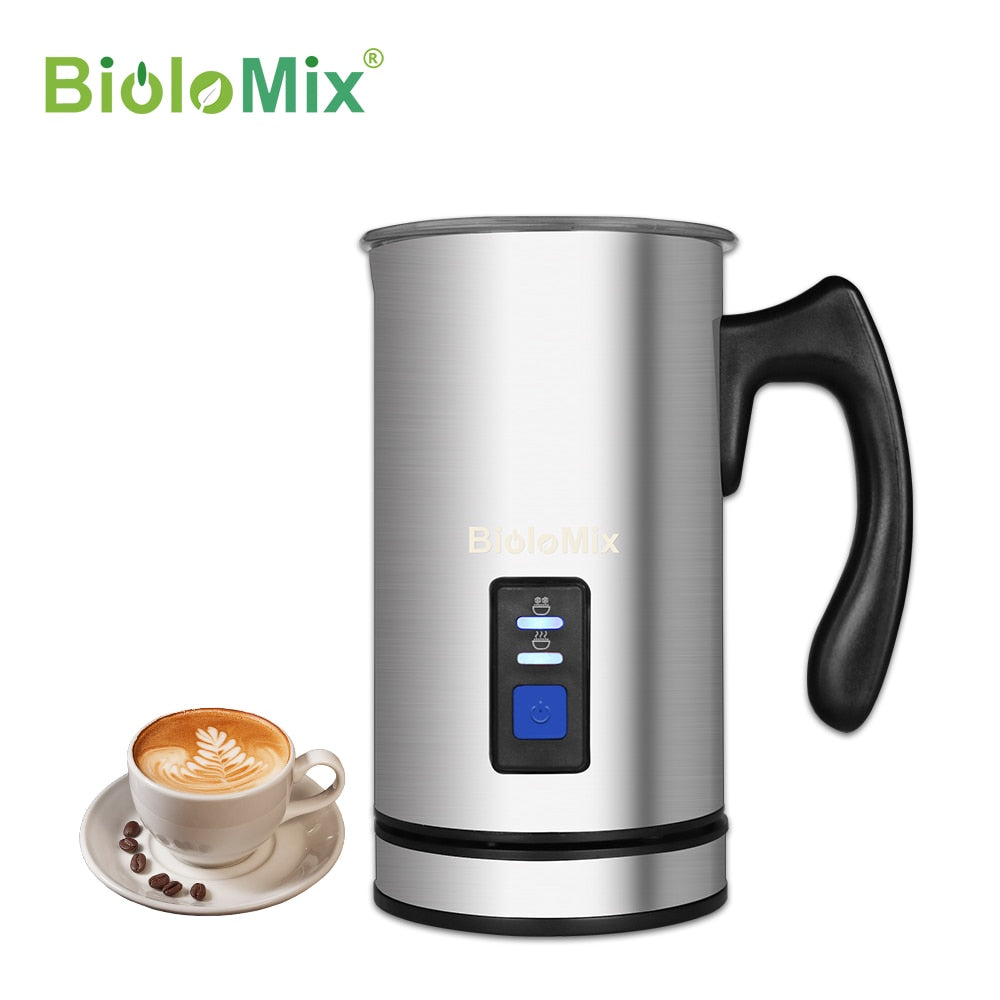 BioloMix Electric Milk Frother Milk Steamer Creamer Milk Heater Coffee Foam for Latte Cappuccino Hot Chocolate - DreamWeaversStore