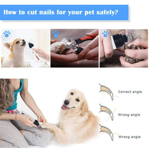 Electric Dog Nail Clippers for Dog Nail Grinders Rechargeable USB Charging Pet Quiet Cat Paws Nail Grooming Trimmer Tools - DreamWeaversStore