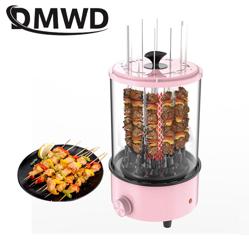 Electric Oven Automatic Rotary Skewer Smokeless Barbecue Grill Cup BBQ Kebab Machine Rotisserie Roast Domestic Heating Stove EU - DreamWeaversStore