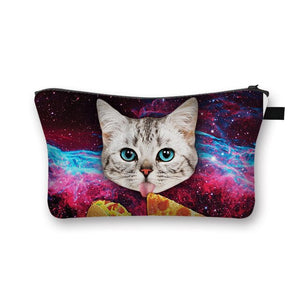 Woman Travel Cosmetic Bag Sweet Cat Printing Storage Pouch Ladies Makeup Case Pouch Girls Multifunction Beauty Bag - DreamWeaversStore