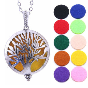 Aromatherapy Jewelry Locket Necklace Tree of Life Necklace Essential Oil Diffuser Perfume Aroma Diffuser Necklace Christmas Gift - DreamWeaversStore