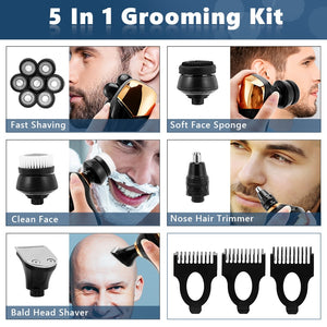 New Shaver For Men 7D Independently 7 Cutter Floating Head Waterproof Electric Razor Multifunction USB Charge Trimmer For Men - DreamWeaversStore