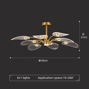 Modern Luxury Chandelier LED three colors dimming Living Room Dining Room Hotel Bedroom Home Indoor Lighting - DreamWeaversStore