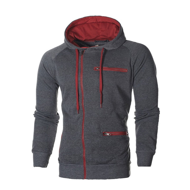 Covrlge Fashion Brand Men&#39;s Hoodies 2019 Spring Autumn Male Casual Hoodies Sweatshirts Men&#39;s Zipper Solid Color Hoodies MWW204 - DreamWeaversStore