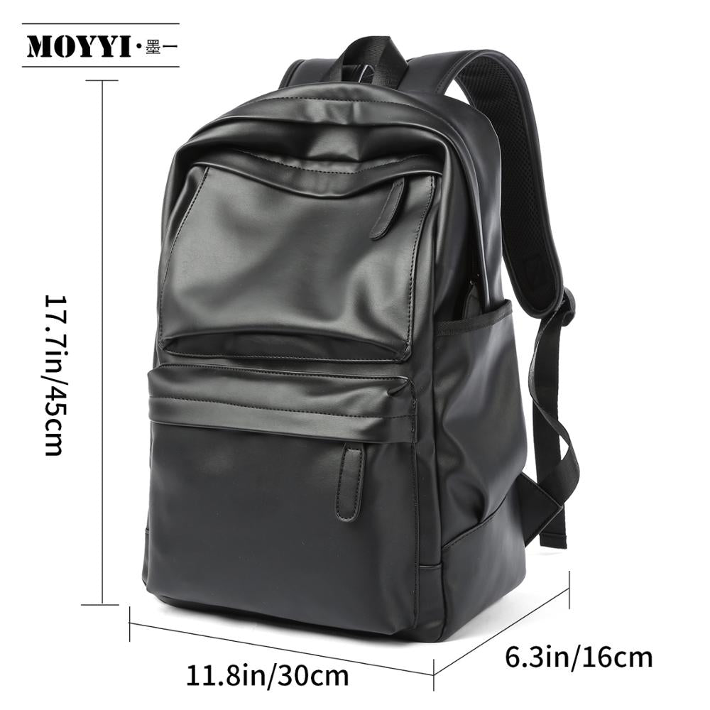 Luxury Brand Men Backpack Leather School Backpack Bag Fashion Waterproof Travel Bag Casual Leather Book bag Male Boy Mochila - DreamWeaversStore