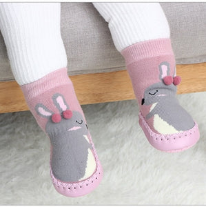 Toddler Indoor Sock Shoes Newborn Baby Socks Winter Thick Terry Cotton Baby Girl Sock with Rubber Soles Infant Animal Funny Sock - DreamWeaversStore