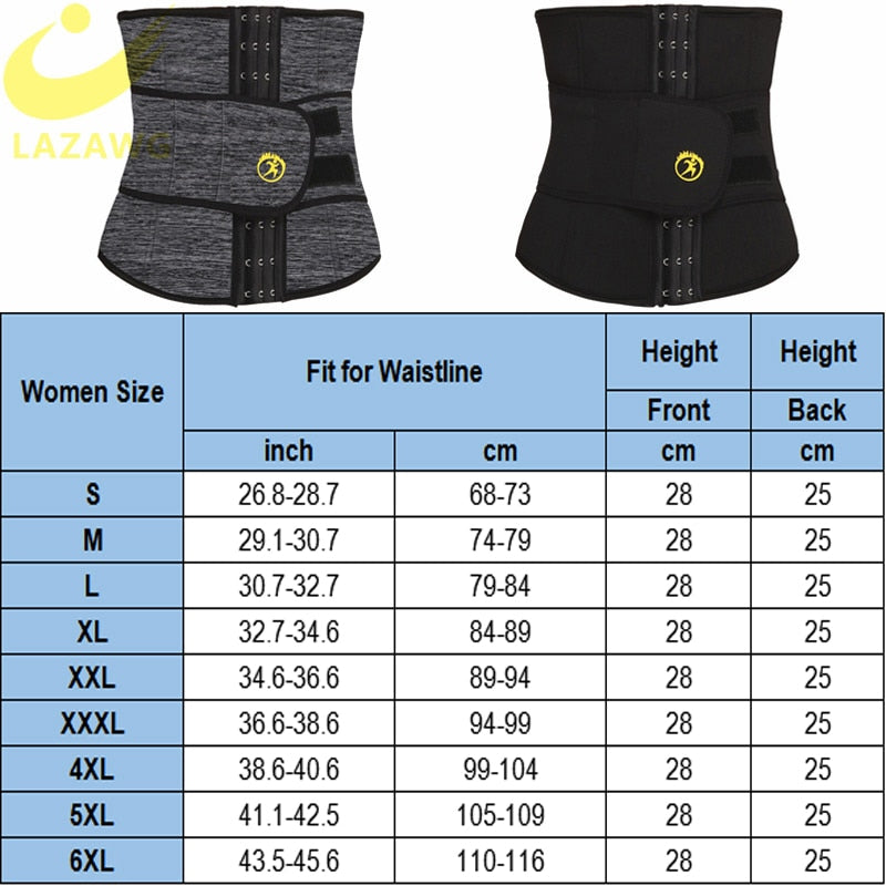 LAZAWG Women Waist Trainer Neoprene Belt Weight Loss Cincher Body Shaper Tummy Control Strap Slimming Sweat Fat Burning Girdle - DreamWeaversStore