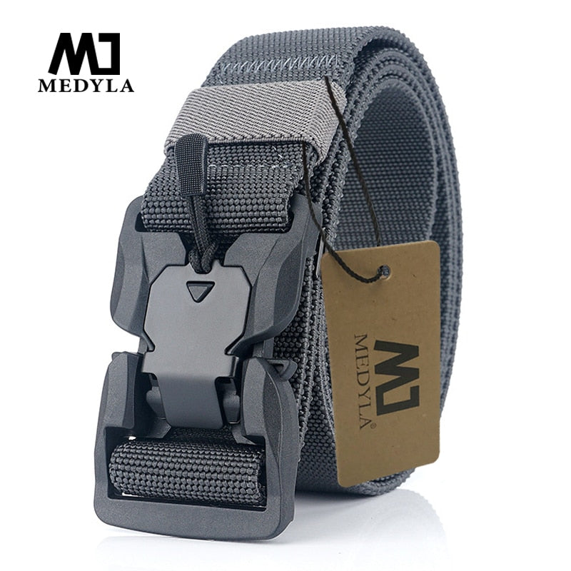 MEDYLA Official Genuine Tactical Belt Quick Release Magnetic Buckle Military Belt Soft Real Nylon Sports Accessories MN057 - DreamWeaversStore