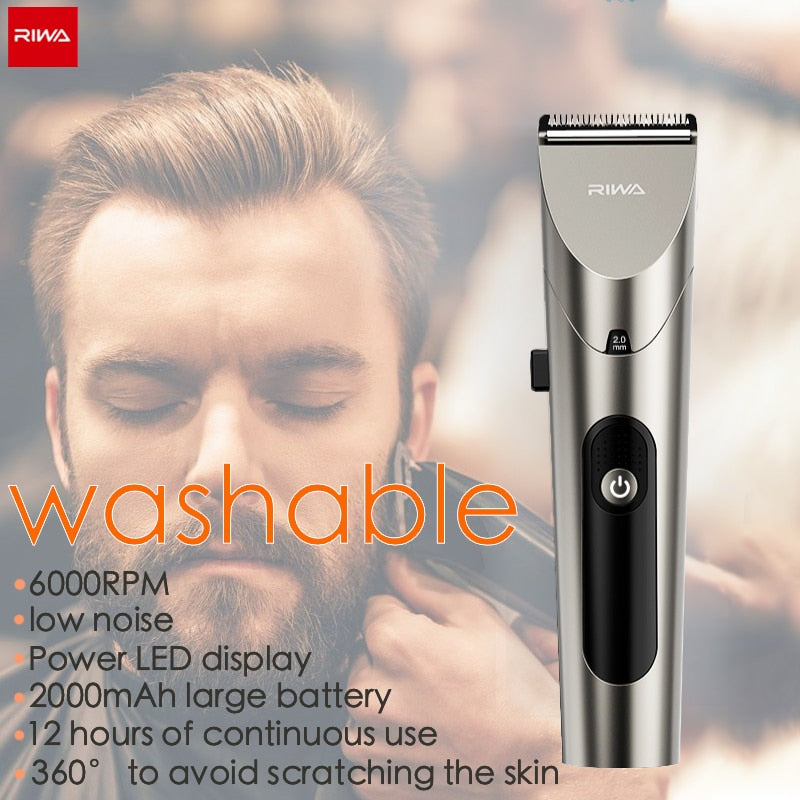 Xiaomi Riwa Electric Hair Clipper Washable Barber LED Screen Trimmers Rechargeable Professional Cordless Trimmer Machine For Men - DreamWeaversStore