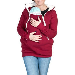 Winter Maternity Clothes Fashion Daddy Baby Carrier Jacket Kangaroo Warm Maternity Hoodies Men Outerwear Coat For Pregnant Woman - DreamWeaversStore