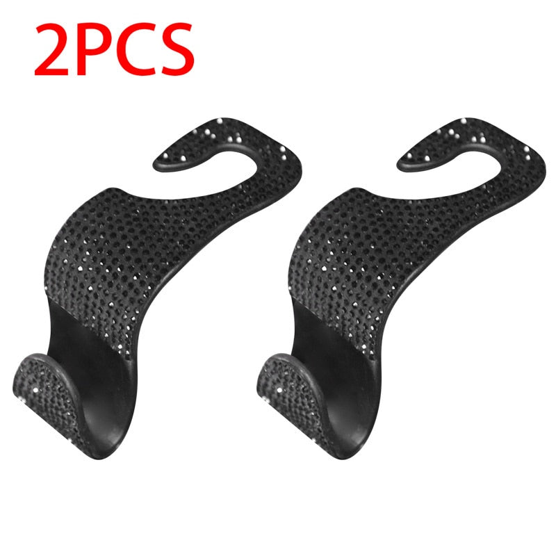 Creative Car Seat Back Hook Diamond Rhinestones Hanger Auto Headrest Objects Support Universal Mount Clips Bling Car Accessories - DreamWeaversStore