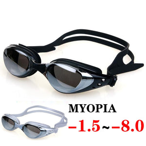 Professional Plating Myopia Swim Goggles Waterproof Anti Fog UV Shield Eyewear Swimming Pool Water Sports Glasses for Men Women - DreamWeaversStore