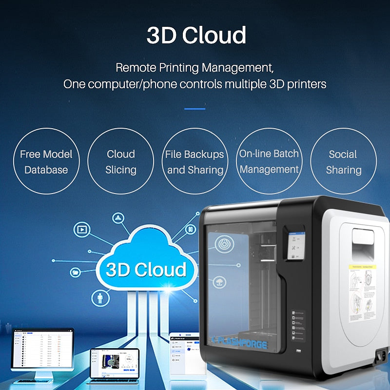 Flashforge 3D Printer Adventurer 3 DIY Kit Auto-leveling WIFI Out of Box Built-in Camera Automatic Leveling 3D Cloud Printing - DreamWeaversStore